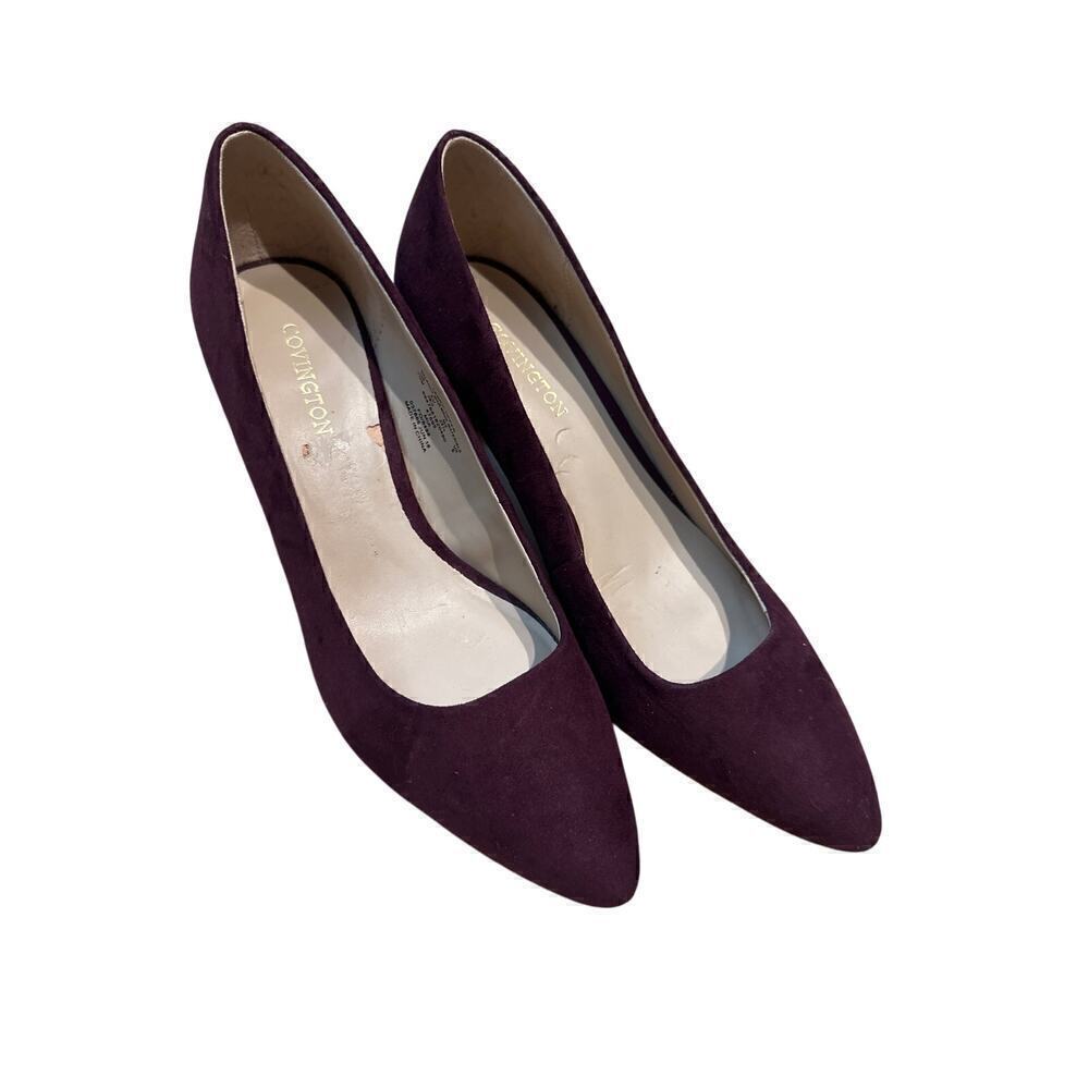 Covington heels, burgundy, women’s size 7 1/2. Fabric upper